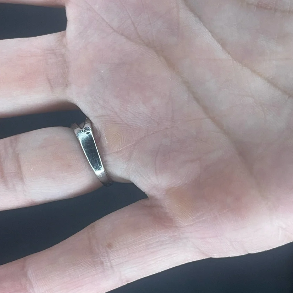 Elegant Silver Double Bar Ring - Picture 2 of 2